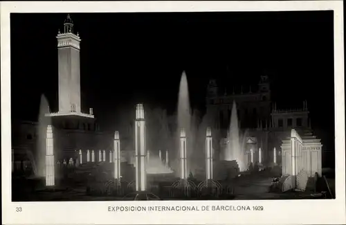 Ak Exposicion Internacional de Barcelona 1929, Plaza del Universo