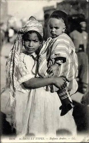 Ak Algerien, Scenes et Types, Enfants Arabes