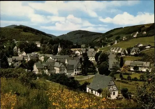 Ak Oberkirchen Schmallenberg im Sauerland, Totalansicht der Ortschaft