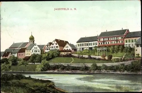 Ak Jagstfeld am Neckar, Teilansicht des Ortes