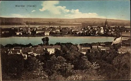 Ak Werder an der Havel, Teilansicht