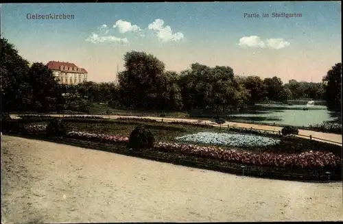 Ak Gelsenkirchen im Ruhrgebiet, Partie im Stadtgarten