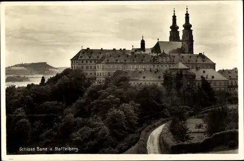 Ak Bad Staffelstein am Main Oberfranken, Schloss Banz, Staffelberg