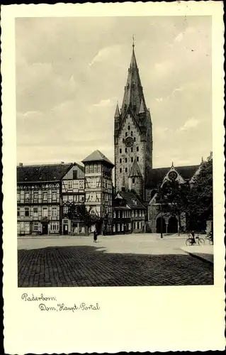 Ak Paderborn in Westfalen, Dom, Hauptportal