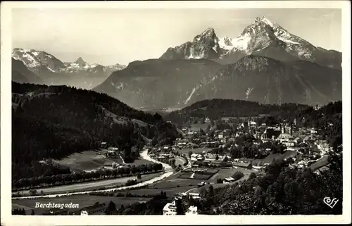 Ak Berchtesgaden, Blick zu Watzmann und Schönfeldspitze