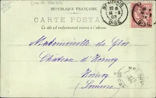 Ak Merlemont Oise, Le Chateau