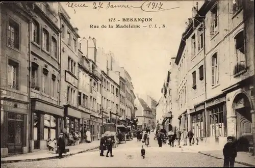 Ak Besançon Doubs, Rue de la Madeleine