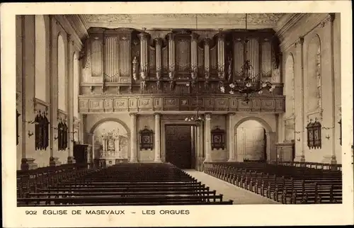 Ak Masevaux Masmünster Elsass Haut Rhin, Eglise, Les Orgues