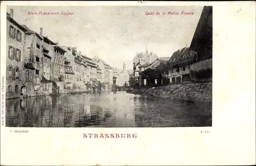 Ak Strasbourg Straßburg Elsass Bas Rhin, Quai de la Petite France