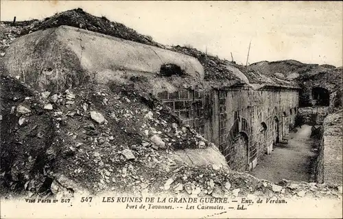 Ak Verdun Meuse, Les Ruines de la Grande Guerre, Fort de Tavannes, Les Casemates