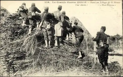 Ak Meuse, Dans un Village de la Meuse, La Grende Guerre 1914-1915