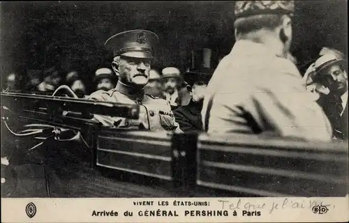 Ak Paris Frankreich, Arrivée du Général John J. Pershing