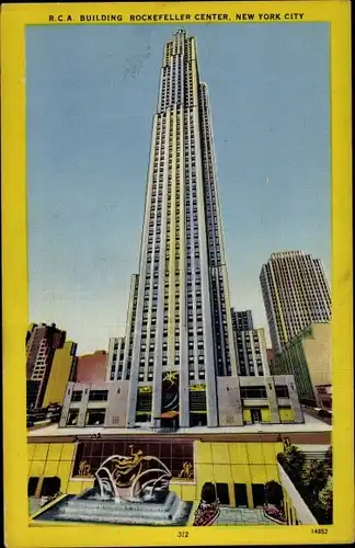 Ak New York City USA, R. C. A. Building Rockefeller Center