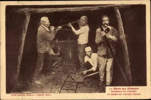Ak Série des Mineurs, Extraction du Charbon au moeyen du Marteau piqueur, Kohleabbau