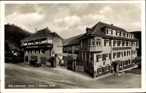 Ak Bad Liebenzell im Schwarzwald, Hotel Pension Adler