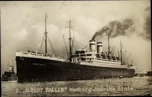 Foto Ak HAPAG, Dampfschiff Albert Ballin