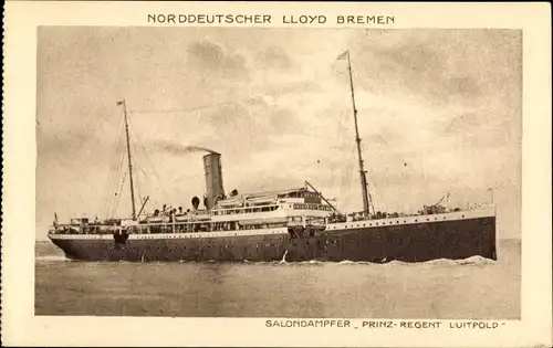 Ak Norddeutscher Lloyd Bremen, Salondampfer Prinzregent Luitpold