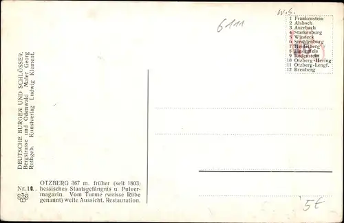 Künstler Ak Rothgeb., G., Otzberg, Blick auf Hering Odenwald, Teilansicht