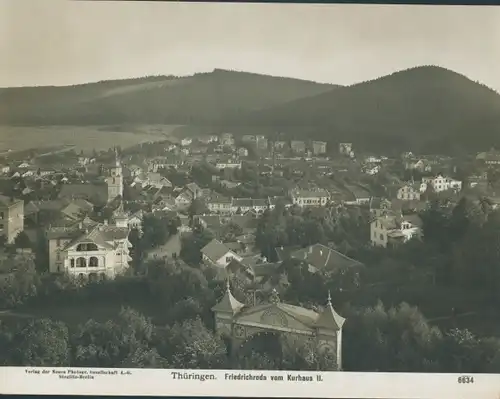 Foto Friedrichroda im Thüringer Wald, Panorama vom Kurhaus aus, NPG 6634