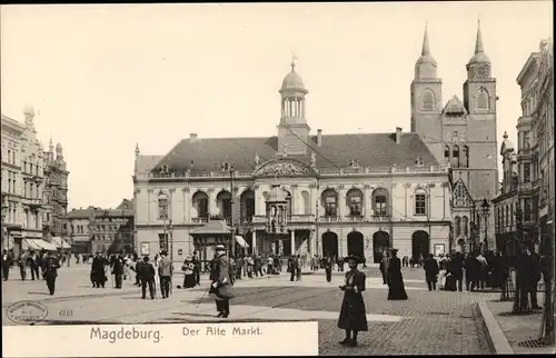 Ak Magdeburg an der Elbe, Der Alte Markt