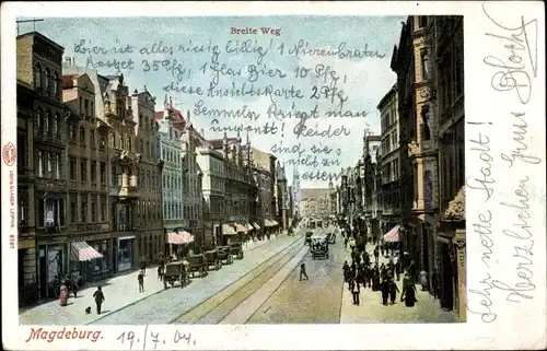 Ak Magdeburg an der Elbe, Breiter Weg