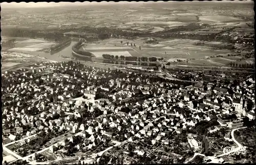 Ak Neckarsulm in Baden Württemberg, Panorama, Fliegeraufnahme