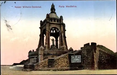 Ak Porta Westfalica an der Weser, Kaiser Wilhelm Denkmal