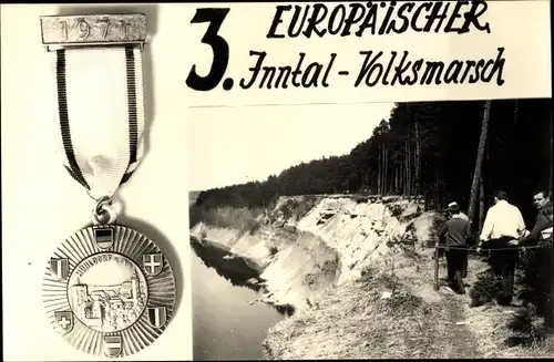Ak Mühldorf am Inn Oberbayern, 3. Europäischer Inntal Volksmarsch, Medaille