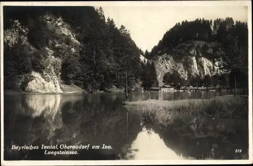 Ak Oberaudorf am Inn Oberbayern, Luegsteinsee