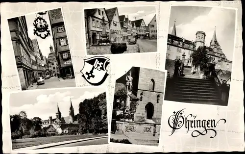 Ak Öhringen im Hohenlohekreis Württemberg, Detailansichten