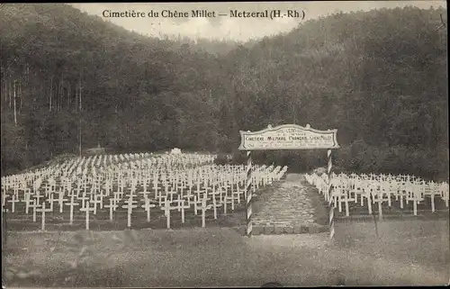 Ak Metzeral Elsass Haut Rhin, Cimetiere du Chene Millet