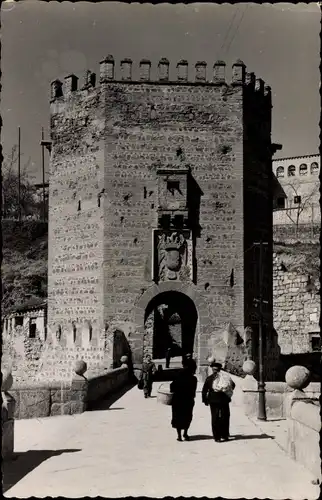 Ak Toledo Kastilien La Mancha Spanien, Torreon del puente Alcantara
