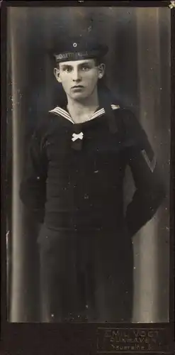 CdV Deutscher Seemann in Uniform, Matrosenartillerie, Portrait
