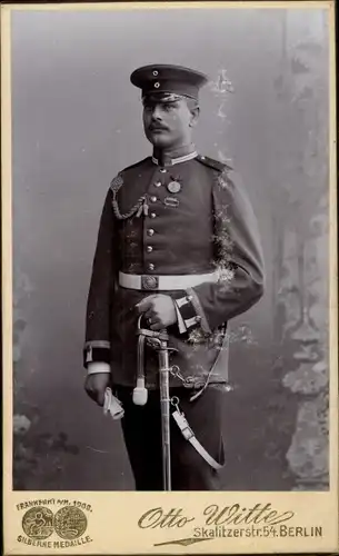 CdV Deutscher Offizier in Uniform, Portrait