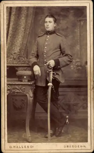 CdV Deutscher Soldat in Uniform, Portrait