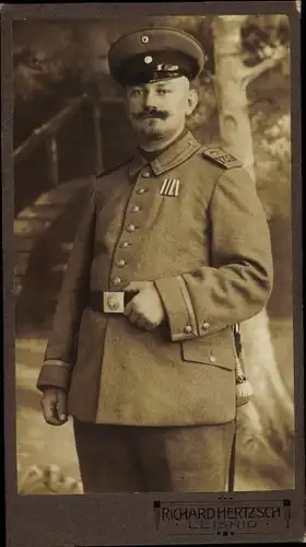 CdV Deutscher Soldat in Uniform, Albert Lorenz, Portrait