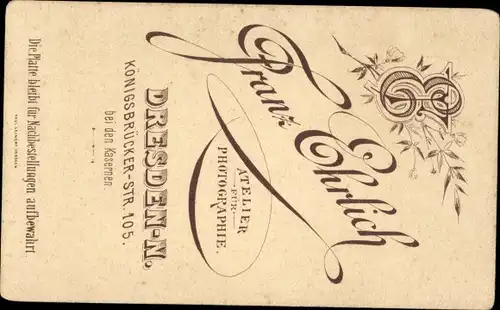 CdV Deutscher Offizier in Uniform, Portrait