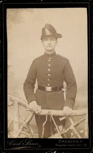 CdV Deutscher Soldat in Uniform, Portrait