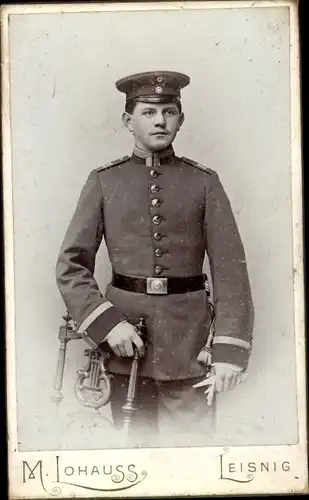 CdV Deutscher Soldat in Uniform, Portrait