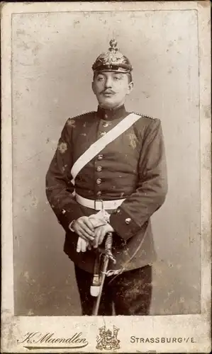 CdV Deutscher Offizier in Uniform, Portrait