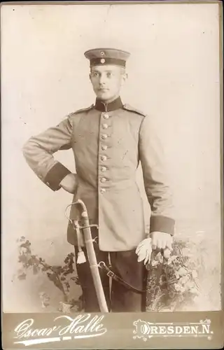 Kabinett Foto Deutscher Soldat in Uniform, Portrait