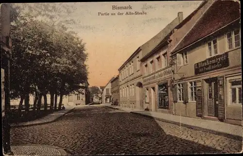 Ak Bismark in der Altmark, Alte Straße, Geschäft E. Blankemeyer, Paul Lüdeke