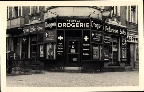 Foto Ak Berlin Steglitz Lichterfelde, Central Drogerie Wilhelm Volkwein, Drakestraße 24 Ecke Ringstr