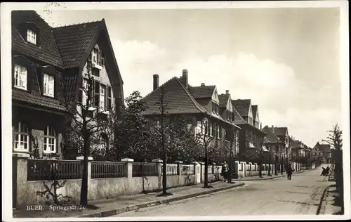 Ak Buer Gelsenkirchen im Ruhrgebiet, Springestraße, Straßenpartie, Villen