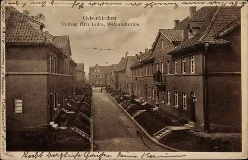 Ak Gelsenkirchen im Ruhrgebiet, Siedlung Haus Leithe, Wedelstädtstraße