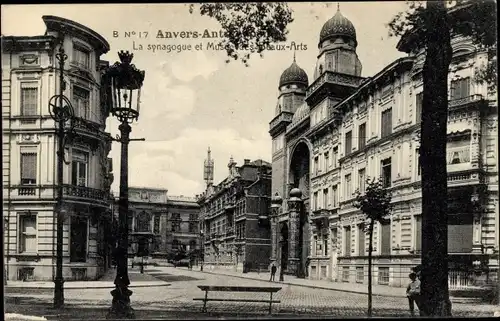 Judaika Ak Anvers Antwerpen Flandern, La Synagogue, Musee Beaux Arts