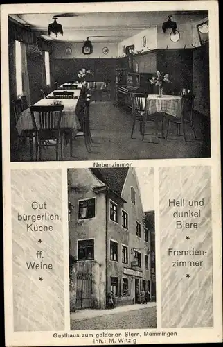 Ak Memmingen in Schwaben, Gasthaus zum goldenen Stern