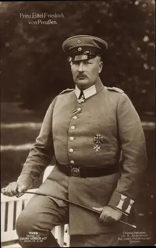 Ak Prinz Eitel Friedrich von Preußen, Portrait, Uniform, Liersch 7498