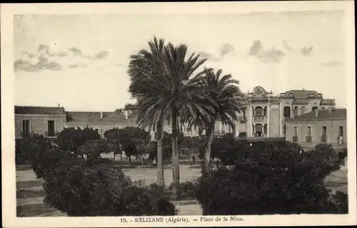 Ak Relizane Algerien, Place de la Mina