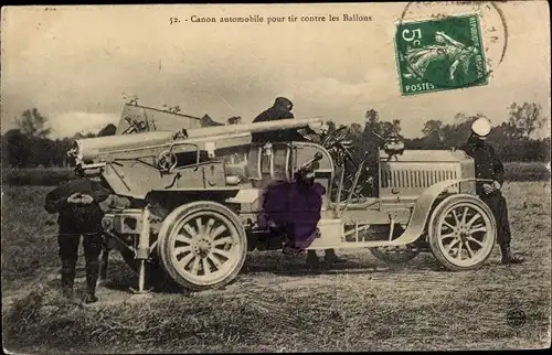 Ak Canon automobile pour le tir contre les Ballons, französisches Ballonabwehrgeschütz